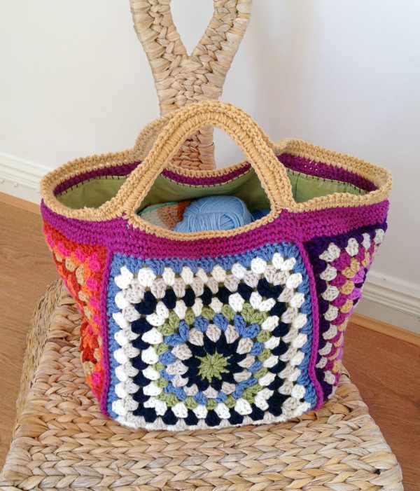 \"Finished-granny-project-bag\"